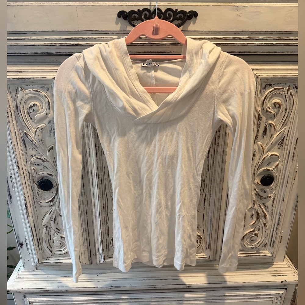 Express White Hooded Top